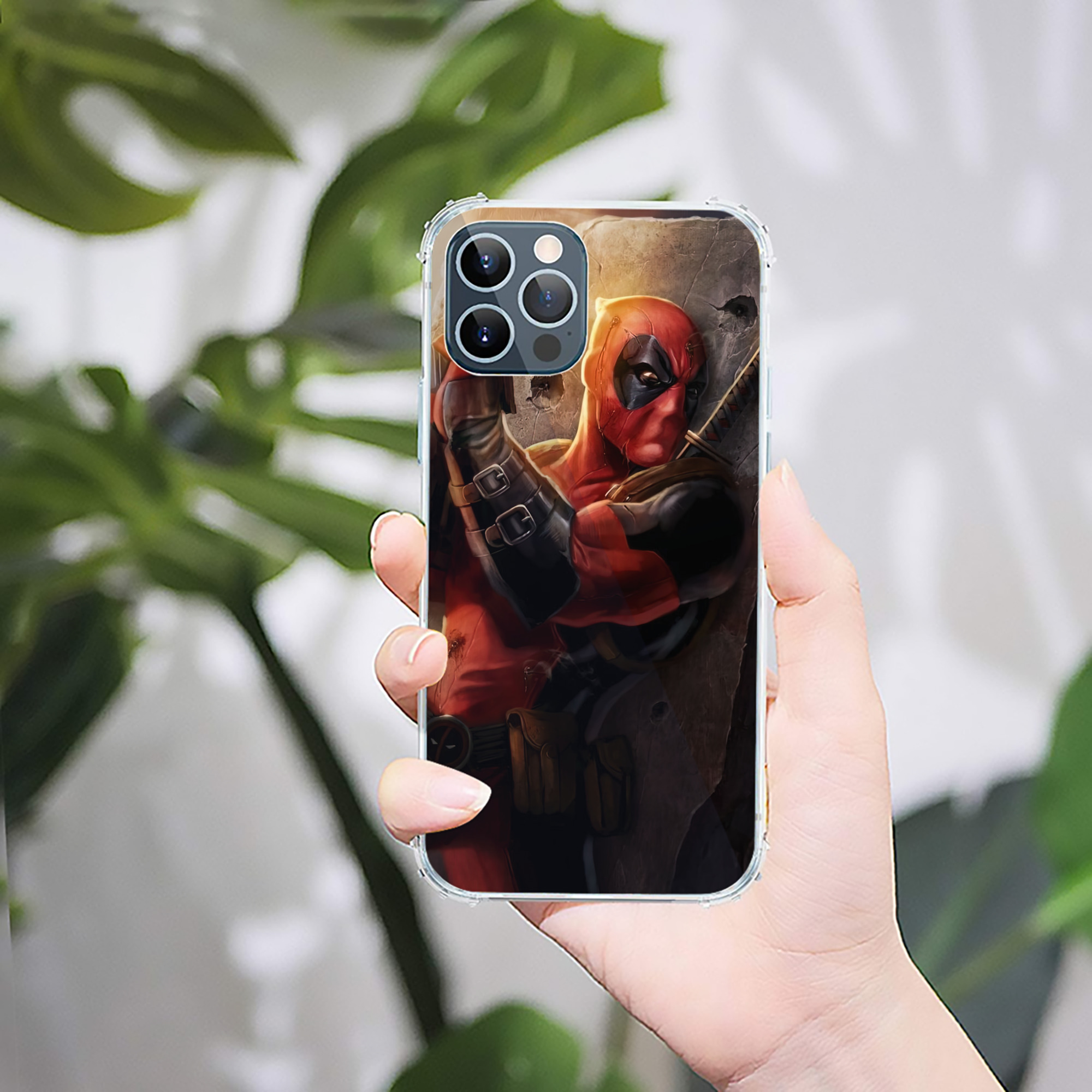 （画像用） Deadpool デッドプール 【iPhone 12シリーズ対応】透明スマホケース（クリアソフトケース）